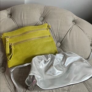 Stylish Yellow and Silver Women's Bag Set